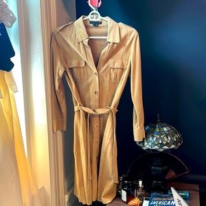 Suede theory dress. Camel and elegant